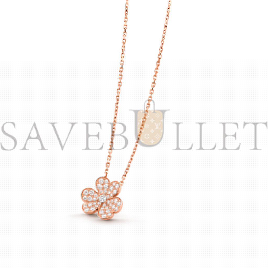 v*n cl*f arpels frivole pendant, small model - rose gold, Di*m*nd  vcarp7rl00